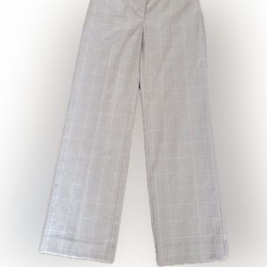 Alfani - Woman’s cream/tan/brown checkered low rise trousers, Size: 2P